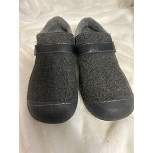 JBU Blakely Comfort Clogs Mules Shoes Vegan Memory Foam Gray 9M